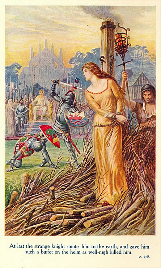 Kral Arthur ve Şövalyelerinin Hikayesi, Sir Lancelot save Guinevere sayfa 276 (1912), Speed Lancelot