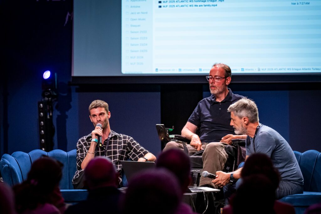 2025 Montrö Caz Festivali kapsamında “Montrö Yaratıcı Şehir Atölyesi: Atlantic Records’un 75. Yılı ve Ertegün Kardeşlerin Hikâyesi” başlıklı atölye çalışması.